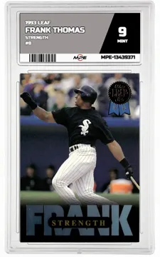1993 LEAF STRENGTH #8 FRANK THOMAS MPE 9 MINT — graded card up for auction