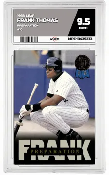 1993 LEAF PREPARATION #10 FRANK THOMAS MPE 9.5 MINT+ — graded card up for auction