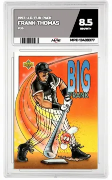 1993 U.D. FUN PACK #36 FRANK THOMAS MPE 8.5 NM/MT+ — graded card up for auction