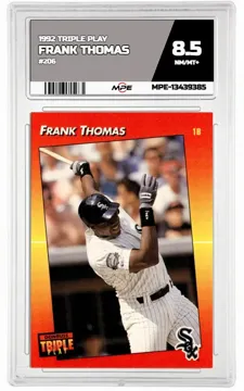 1992 TRIPLE PLAY #206 FRANK THOMAS MPE 8.5 NM/MT+ — graded card up for auction