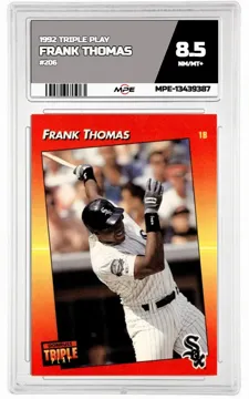 1992 TRIPLE PLAY #206 FRANK THOMAS MPE 8.5 NM/MT+ — graded card up for auction