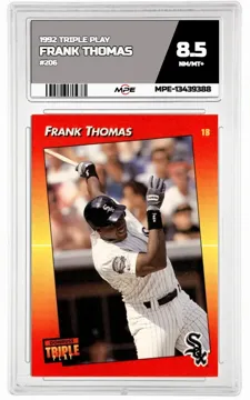 1992 TRIPLE PLAY #206 FRANK THOMAS MPE 8.5 NM/MT+ — graded card up for auction