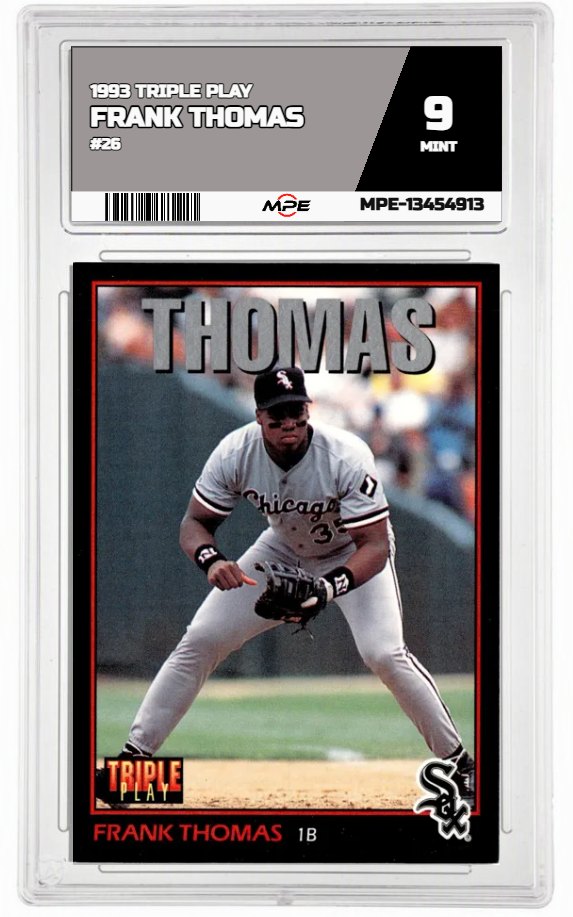 1993 TRIPLE PLAY #26 FRANK THOMAS MPE 9 MINT — graded card auctioned from the MPE vault