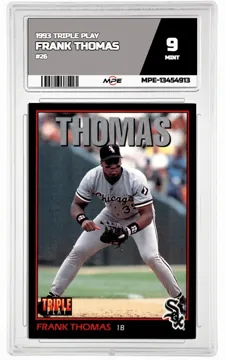 1993 TRIPLE PLAY #26 FRANK THOMAS MPE 9 MINT — graded card up for auction