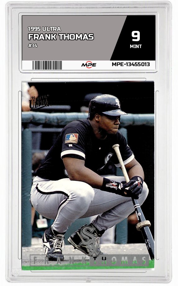 1995 ULTRA #34 FRANK THOMAS MPE 9 MINT — graded card auctioned from the MPE vault
