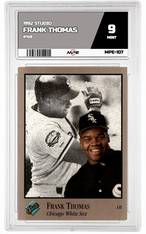 1992 STUDIO #159 FRANK THOMAS MPE 9 MINT — graded card auctioned from the MPE vault