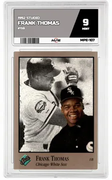 1992 STUDIO #159 FRANK THOMAS MPE 9 MINT — graded card up for auction