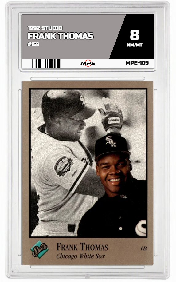 1992 STUDIO #159 FRANK THOMAS MPE 8 NM/MT — graded card auctioned from the MPE vault