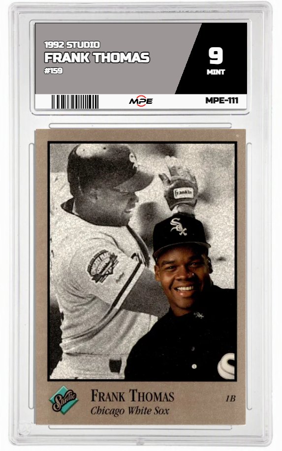 1992 STUDIO #159 FRANK THOMAS MPE 9 MINT — graded card auctioned from the MPE vault