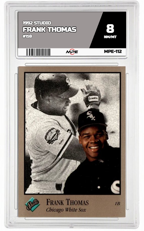 1992 STUDIO #159 FRANK THOMAS MPE 8 NM/MT — graded card auctioned from the MPE vault