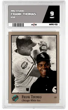 1992 STUDIO #159 FRANK THOMAS MPE 9 MINT — graded card up for auction