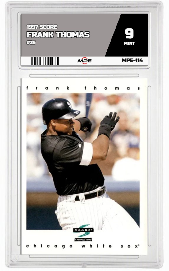 1997 SCORE #26 FRANK THOMAS MPE 9 MINT — graded card auctioned from the MPE vault