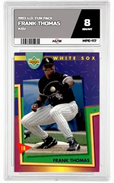 1993 U.D. FUN PACK #202 FRANK THOMAS MPE 8 NM/MT — graded card up for auction