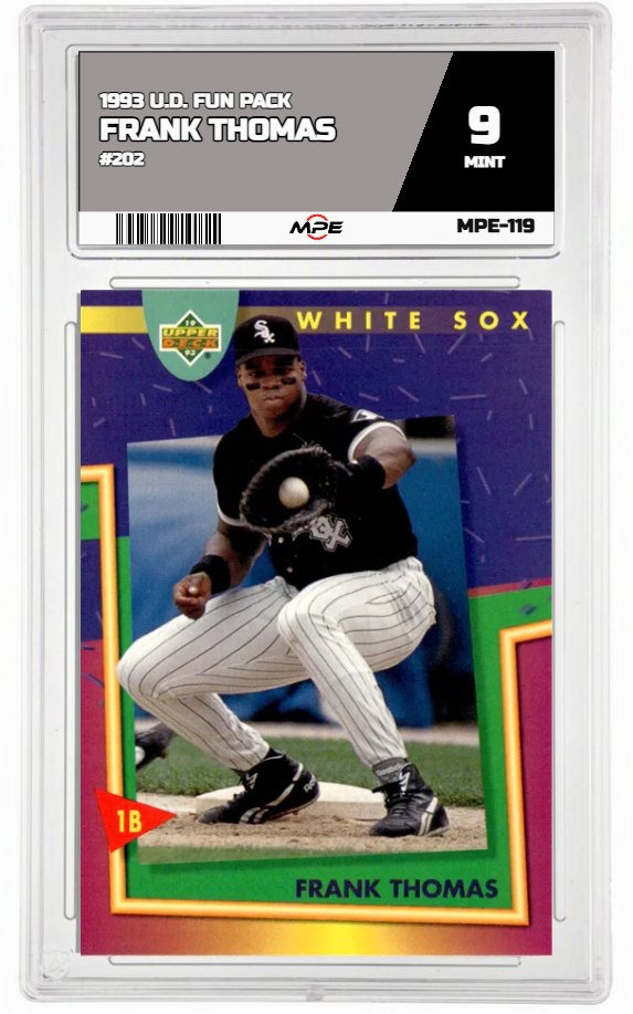 1993 U.D. FUN PACK #202 FRANK THOMAS MPE 9 MINT — graded card auctioned from the MPE vault