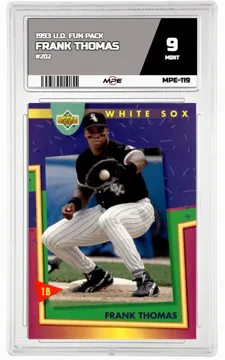 1993 U.D. FUN PACK #202 FRANK THOMAS MPE 9 MINT — graded card up for auction