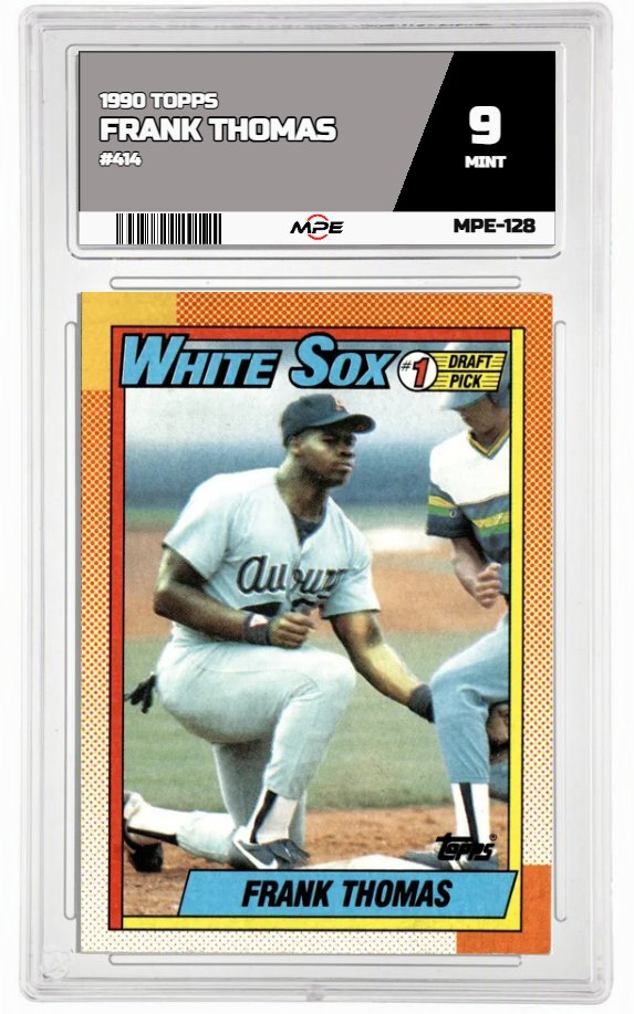 1990 TOPPS #414 FRANK THOMAS MPE 9 MINT — graded card auctioned from the MPE vault