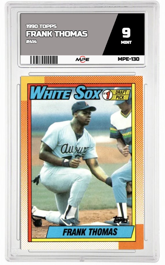 1990 TOPPS #414 FRANK THOMAS MPE 9 MINT — graded card auctioned from the MPE vault