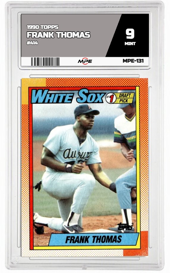 1990 TOPPS #414 FRANK THOMAS MPE 9 MINT — graded card auctioned from the MPE vault