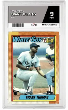 1990 TOPPS #414 FRANK THOMAS MPE 9 MINT — graded card up for auction
