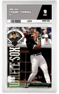 1995 LEAF #1 FRANK THOMAS MPE 9 MINT — graded card up for auction