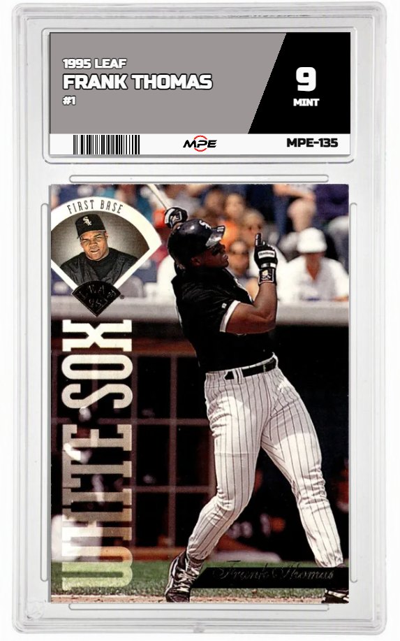 1995 LEAF #1 FRANK THOMAS MPE 9 MINT — graded card auctioned from the MPE vault