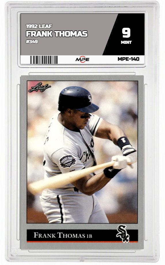 1992 LEAF #349 FRANK THOMAS MPE 9 MINT — graded card auctioned from the MPE vault