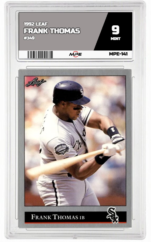 1992 LEAF #349 FRANK THOMAS MPE 9 MINT — graded card auctioned from the MPE vault