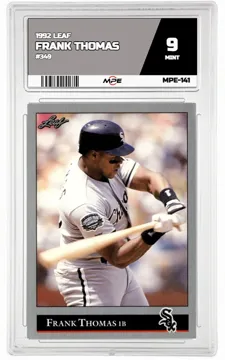 1992 LEAF #349 FRANK THOMAS MPE 9 MINT — graded card up for auction