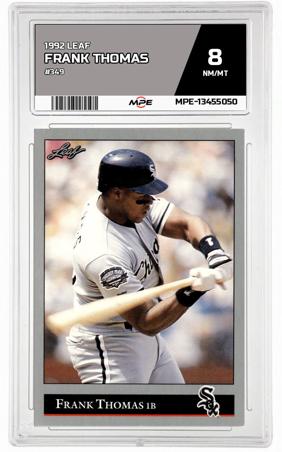 1992 LEAF #349 FRANK THOMAS MPE 8 NM/MT — graded card auctioned from the MPE vault