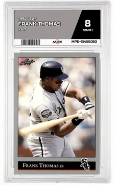 1992 LEAF #349 FRANK THOMAS MPE 8 NM/MT — graded card up for auction