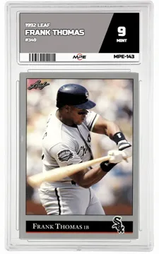 1992 LEAF #349 FRANK THOMAS MPE 9 MINT — graded card up for auction
