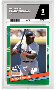 1991 DONRUSS #477 FRANK THOMAS MPE 9 MINT — graded card up for auction