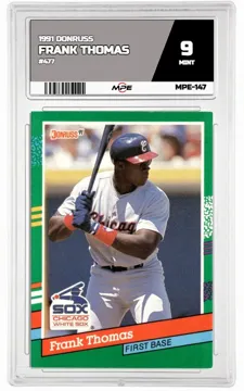 1991 DONRUSS #477 FRANK THOMAS MPE 9 MINT — graded card up for auction