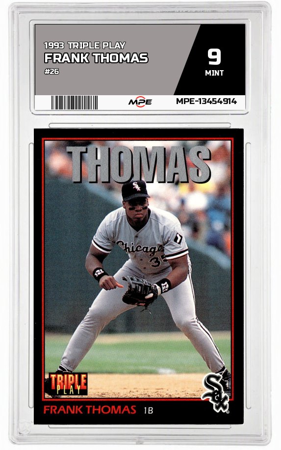 1993 TRIPLE PLAY #26 FRANK THOMAS MPE 9 MINT — graded card auctioned from the MPE vault