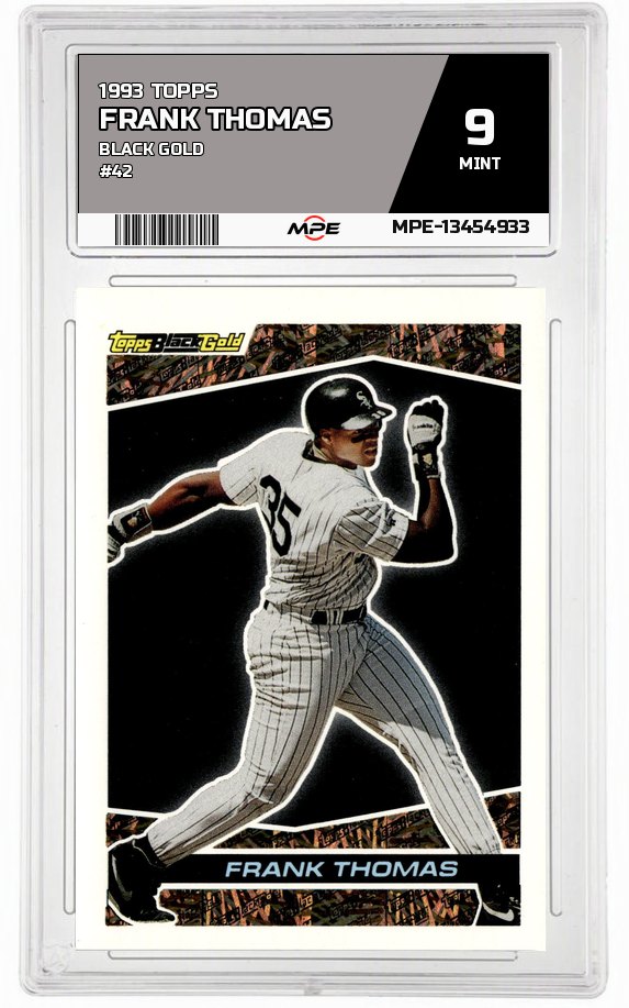 1993 TOPPS BLACK GOLD #42 FRANK THOMAS MPE 9 MINT — graded card auctioned from the MPE vault