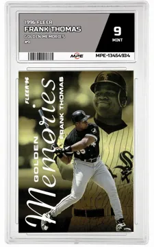 1996 FLEER GOLDEN MEMORIES #9 FRANK THOMAS MPE 9 MINT — graded card up for auction