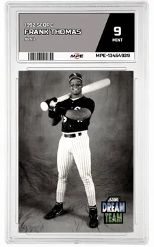 1992 SCORE #893 FRANK THOMAS MPE 9 MINT — graded card up for auction