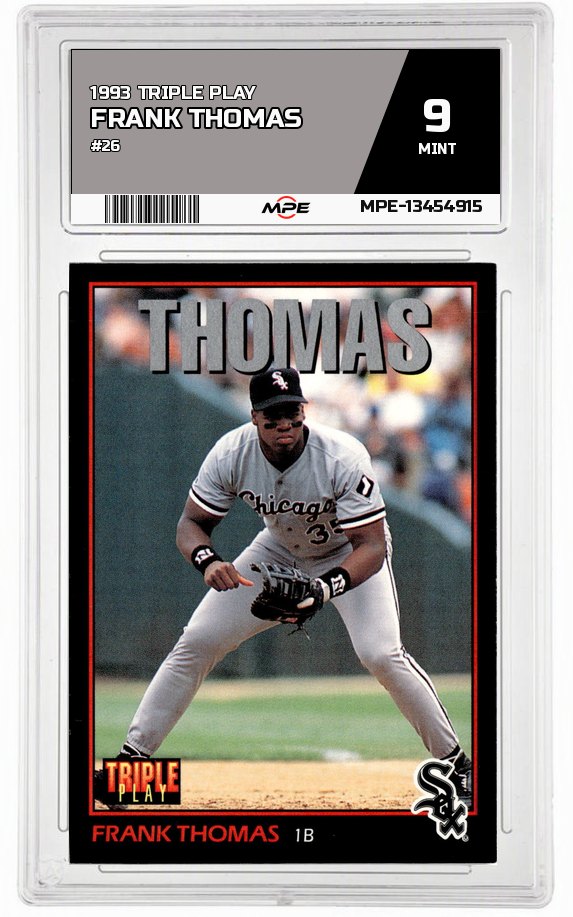 1993 TRIPLE PLAY #26 FRANK THOMAS MPE 9 MINT — graded card auctioned from the MPE vault