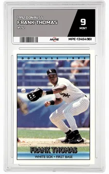 1992 DONRUSS #592 FRANK THOMAS MPE 9 MINT — graded card up for auction