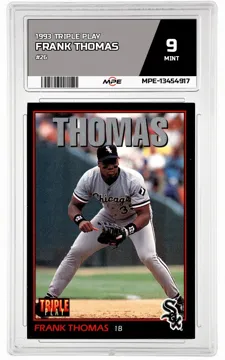 1993 TRIPLE PLAY #26 FRANK THOMAS MPE 9 MINT — graded card up for auction