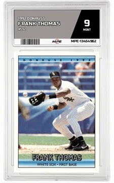 1992 DONRUSS #592 FRANK THOMAS MPE 9 MINT — graded card up for auction