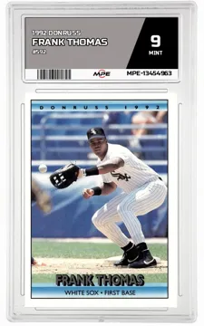 1992 DONRUSS #592 FRANK THOMAS MPE 9 MINT — graded card up for auction