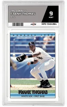 1992 DONRUSS #592 FRANK THOMAS MPE 9 MINT — graded card up for auction