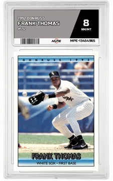 1992 DONRUSS #592 FRANK THOMAS MPE 8 NM/MT — graded card up for auction