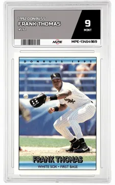 1992 DONRUSS #592 FRANK THOMAS MPE 9 MINT — graded card up for auction
