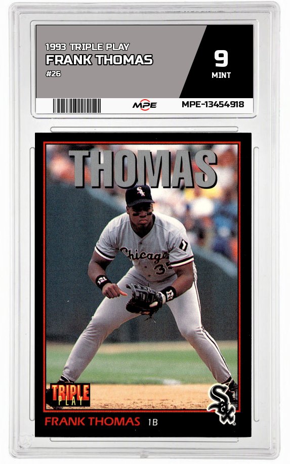1993 TRIPLE PLAY #26 FRANK THOMAS MPE 9 MINT — graded card auctioned from the MPE vault