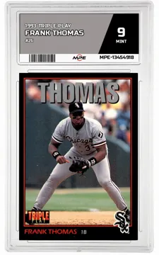1993 TRIPLE PLAY #26 FRANK THOMAS MPE 9 MINT — graded card up for auction