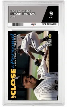 1994 COLL. CHOICE #640 FRANK THOMAS MPE 9 MINT — graded card up for auction