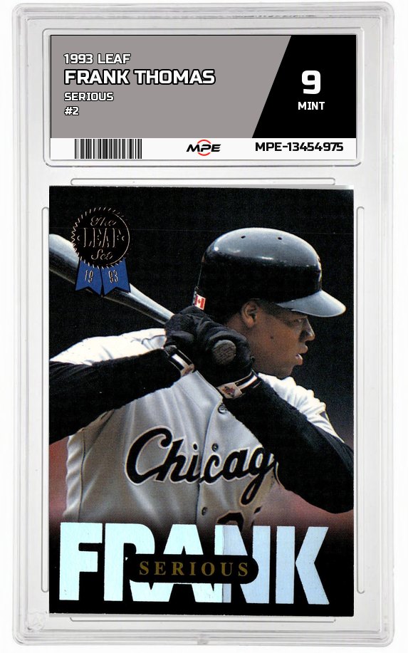 1993 LEAF SERIOUS #2 FRANK THOMAS MPE 9 MINT — graded card auctioned from the MPE vault