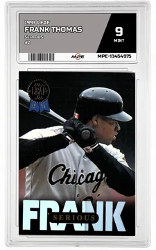 1993 LEAF SERIOUS #2 FRANK THOMAS MPE 9 MINT — graded card up for auction